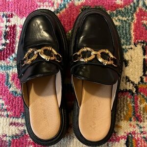 On Trend black mules